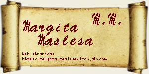 Margita Masleša vizit kartica